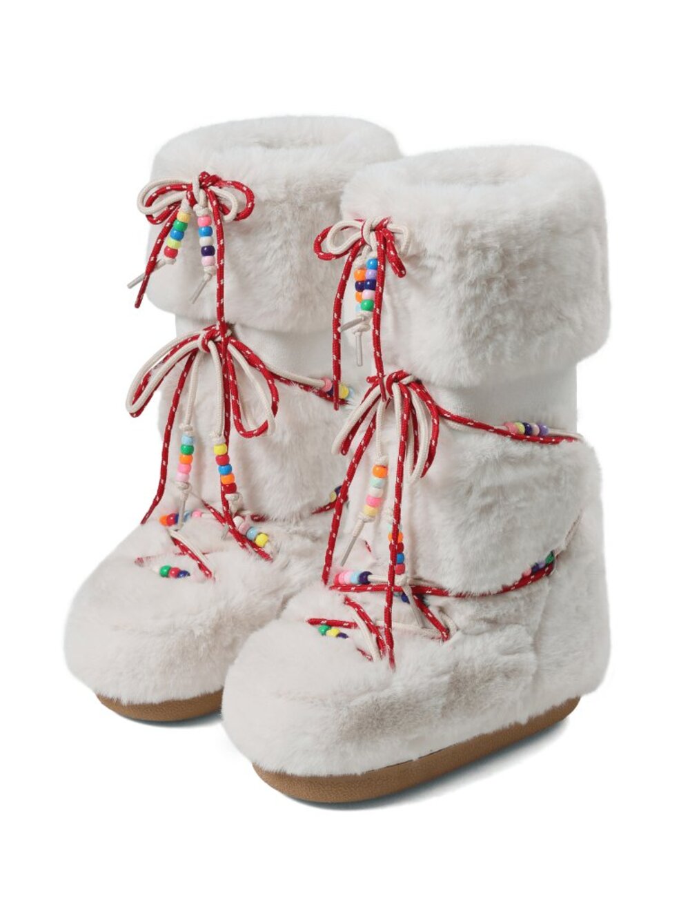 White Cute Women's Faux Fur Snow Boots - Picture 8 of 8
